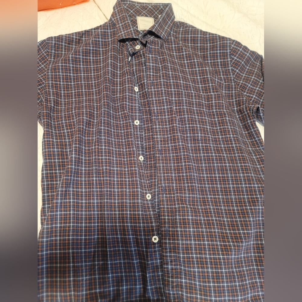 Men's Billy‎ Reid Plaid Button Up Shirt - Picture 2 of 4